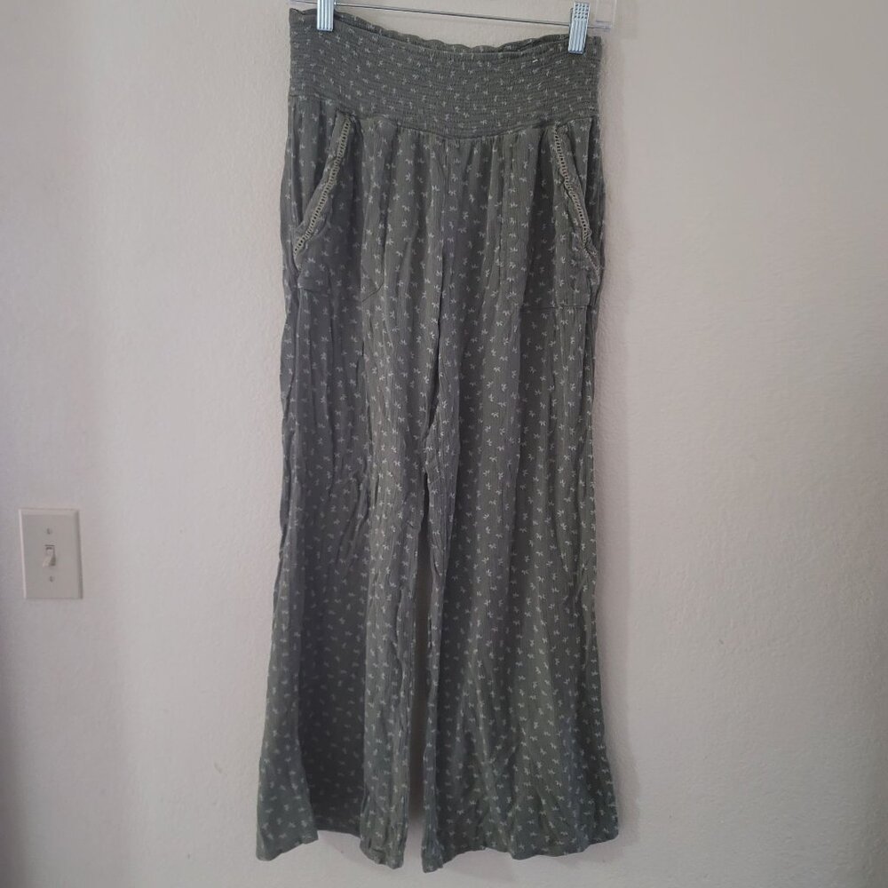 Three Dots Gray Wide-Leg Pants